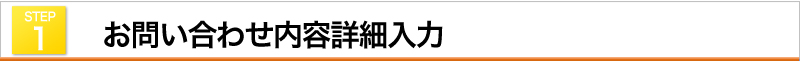 お問い合わせ情報の入力